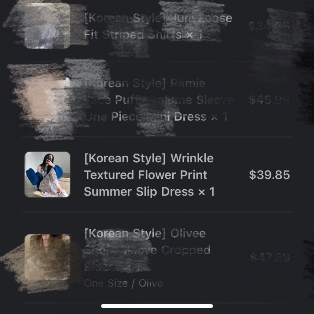 ordicle print dress Korean style